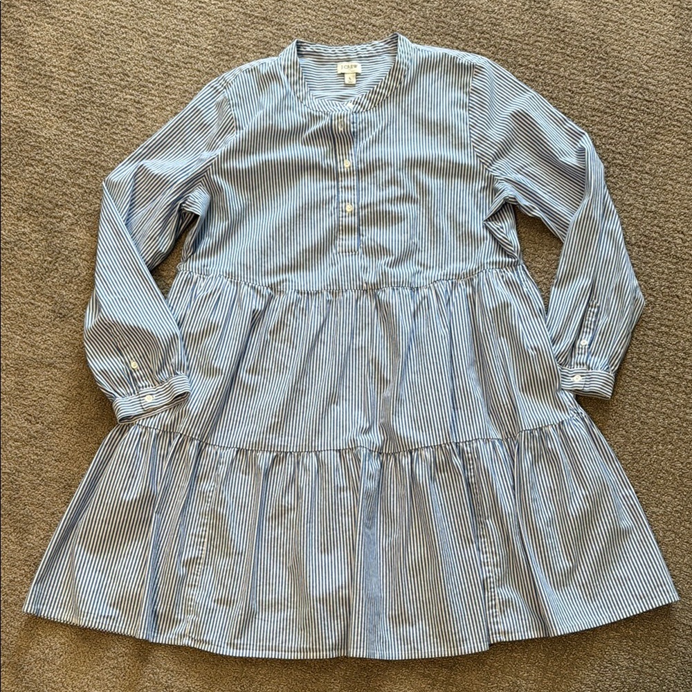 J. Crew Factory Striped Long Sleeve Dress